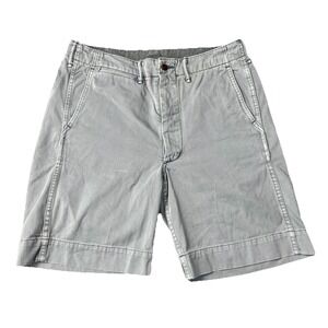 RRL Double RL Chino Shorts Men's Size 32 Gray Cotton Twill Button Fly Rugged